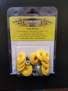 Dominator Body Bolt Kit Allen Head Yellow 1200-A-YE