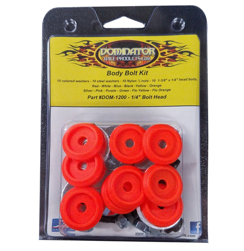 Dominator Body Bolt Kit Hex Head Fluorescent Orange 1200-B-FLOOR