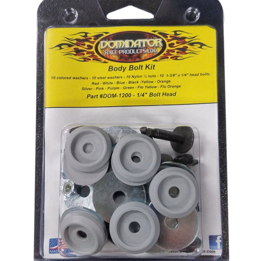 Dominator Body Bolt Kit Hex Head Gray 1200-B-GRY