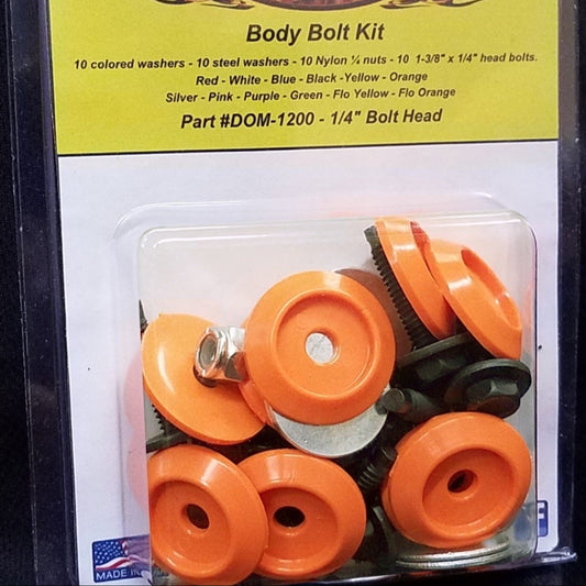 Dominator Body Bolt Kit Hex Head Orange 1200-B-OR