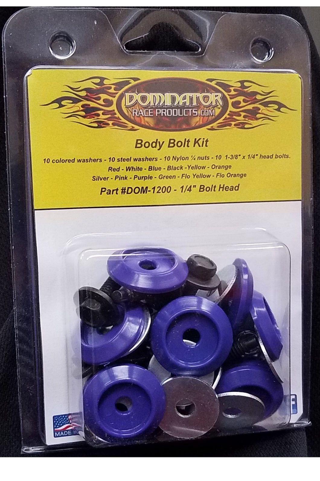 Dominator Body Bolt Kit Hex Head Purple 1200-B-PU