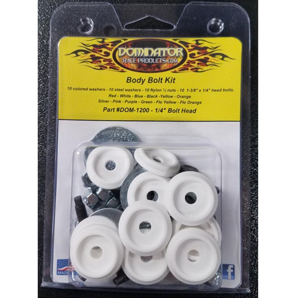 Dominator Hex Head Body Bolt Kit (White)
