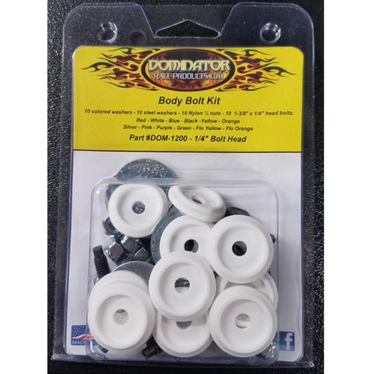 Dominator Hex Head Body Bolt Kit (White)