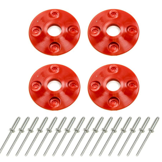 Dominator Scuff Plate Plastic Red (4pk) 1202-RD