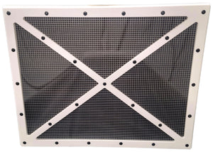 Dominator Shaker Screen Radiator Dirt Late Model White DOM-550-WH