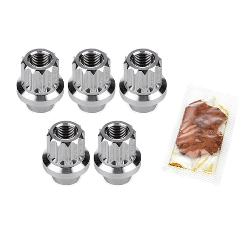 Drag Race Solutions Billet Aluminum 12pt Lug Nuts 1/2 5pk 7205-500P