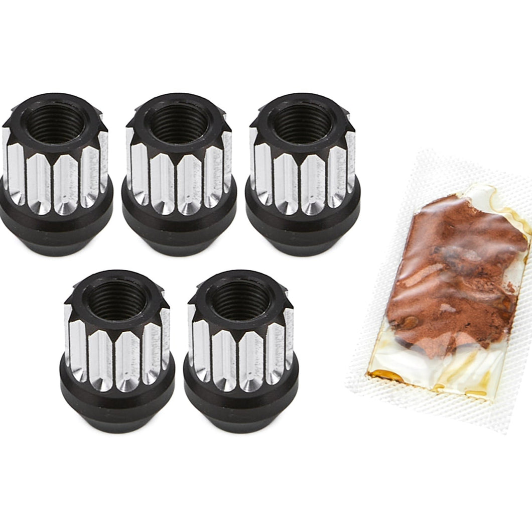 Drag Race Solutions Billet Aluminum 12pt Lug Nuts 1/2 5pk 7605-500M