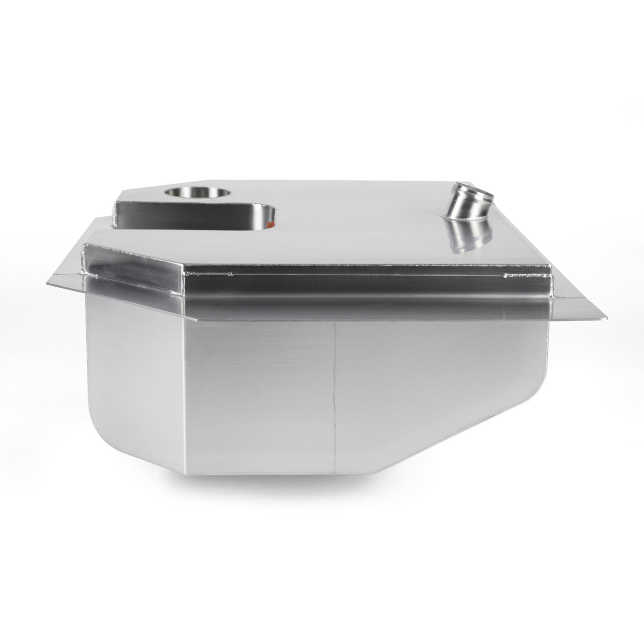 Detroit Speed 080220DS Stainless Steel Fuel Tank 64-70 Mustang (Side View)