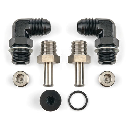Detroit Speed USCAR Carb Fuel Pickup Kit -8AN 080311DS (components)