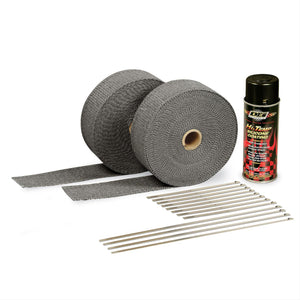 Design Engineering Exhaust Wrap Kit Black w/Black Silicone Coating 10110