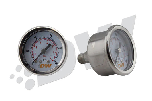 DeatschWerks 6-01-G Fuel Pressure Gauge 0-100 psi 1.5"