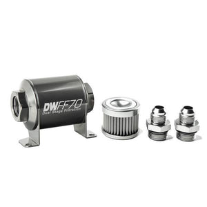 DeatschWerks 8-03-070-010K-8 In-Line Fuel Filter Kit 8an 10-Micron