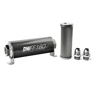 DeatschWerks 8-03-160-010K-10 In-Line Fuel Filter Kit 10an 10-Micron