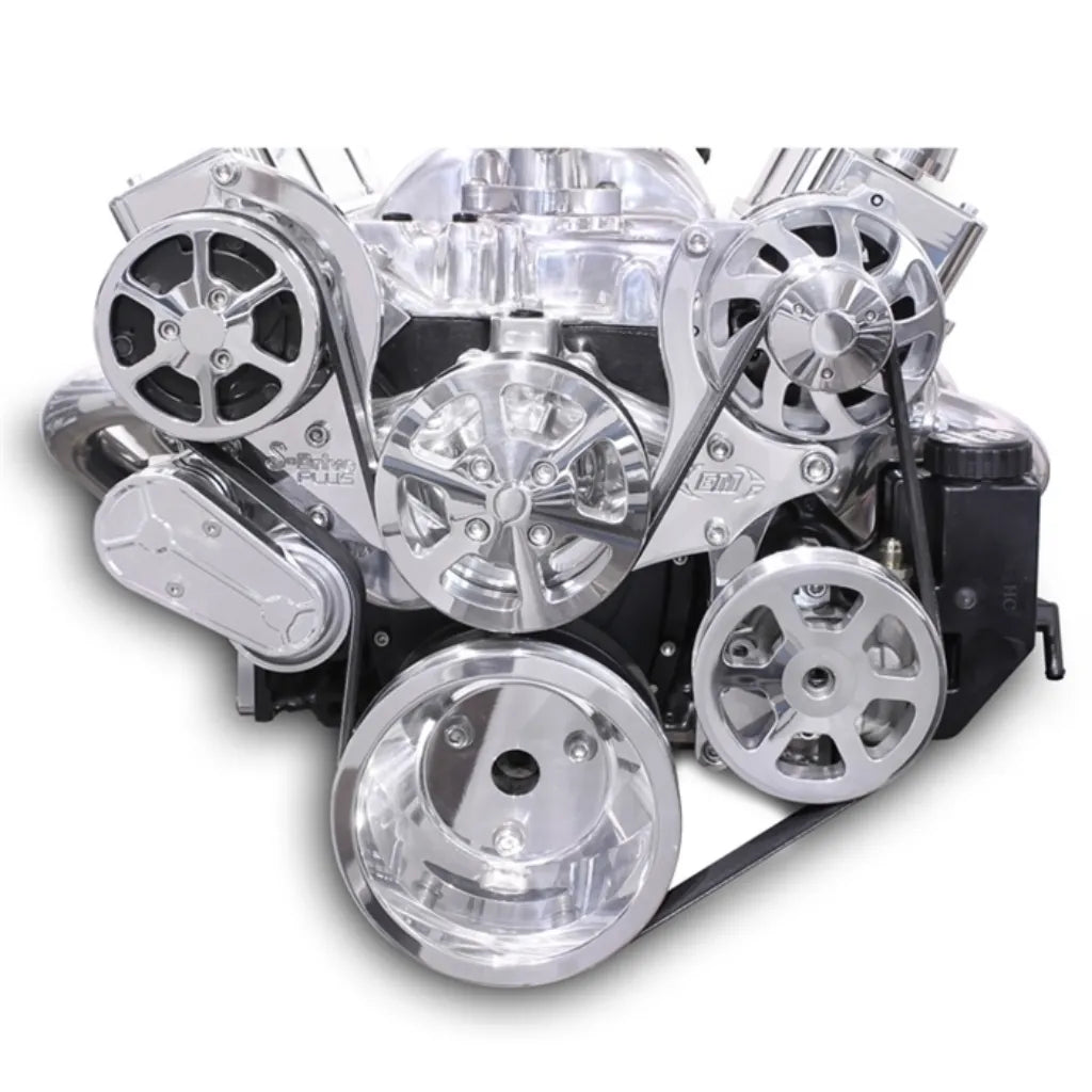 Eddie Motorsports MS107-55P Serpentine Pulley Kit SBC, Small Block Chevy