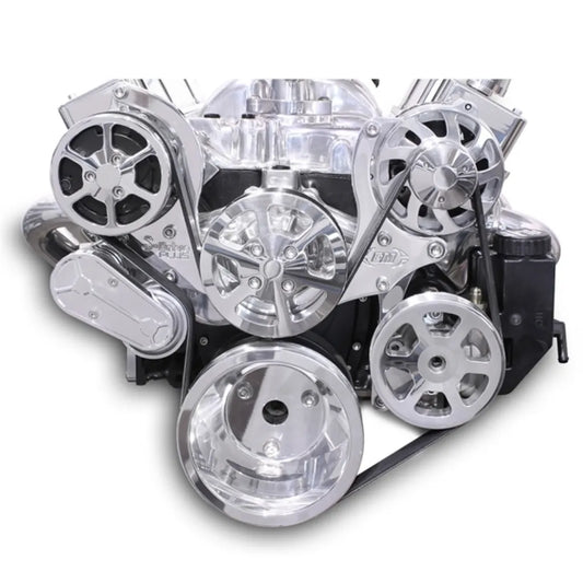 Eddie Motorsports MS107-55P Serpentine Pulley Kit SBC, Small Block Chevy