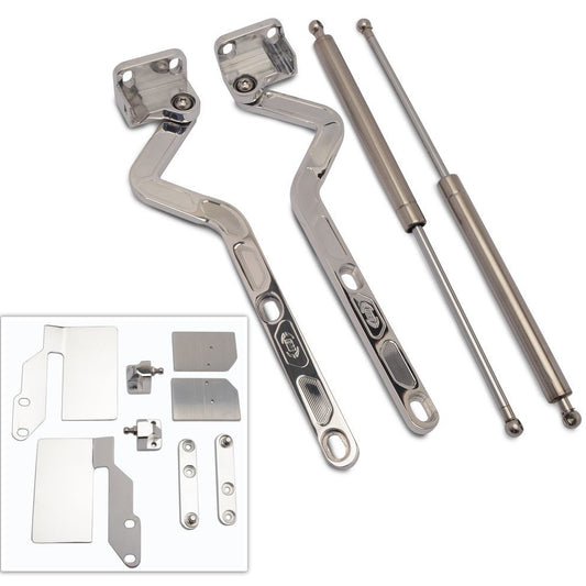 Eddie Motorsports MS149-28P Billet Hood Hinges, GM Truck 1981-87
