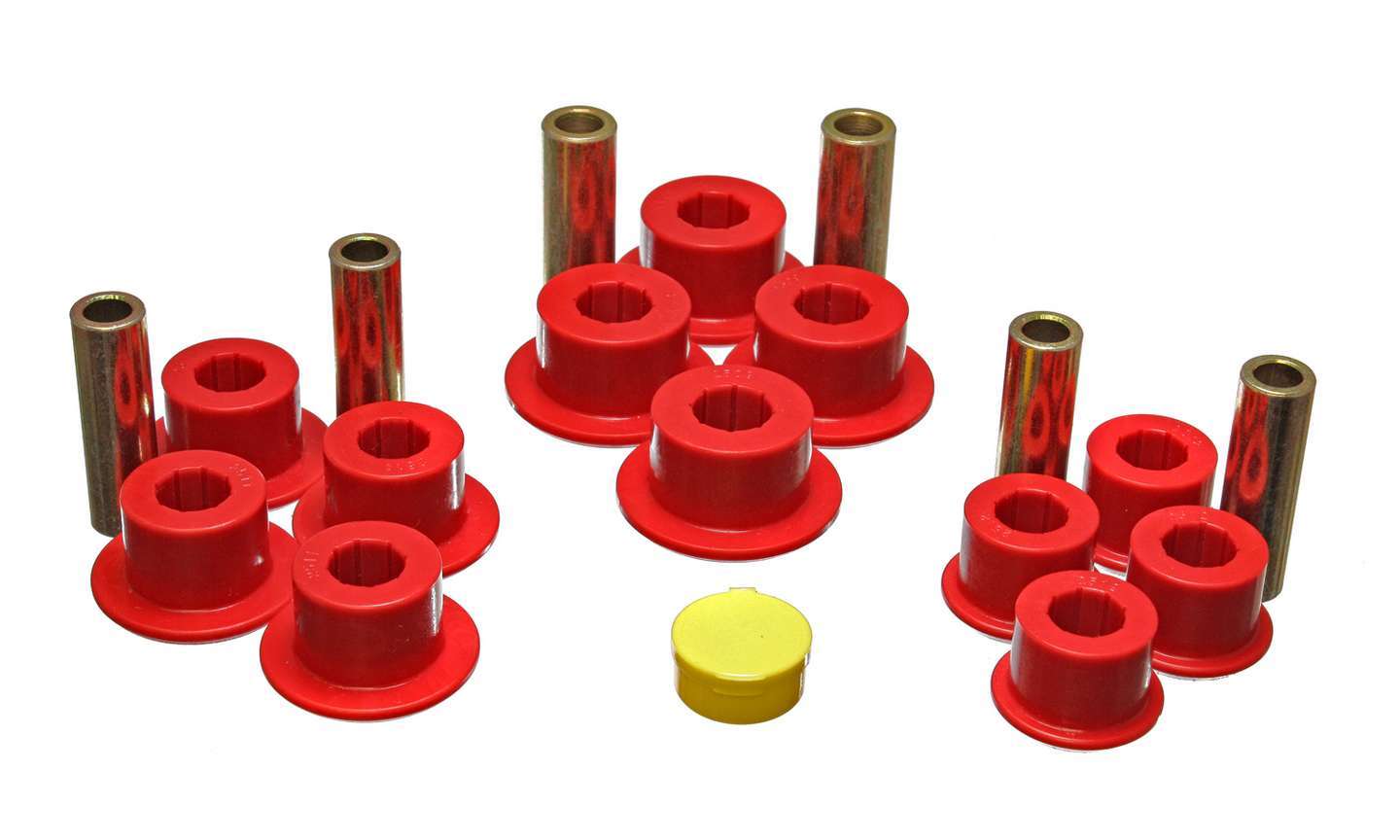 Energy Suspension Rear Leaf Spring Bushing Kit GM 1/2 Ton Truck 2/4WD 99-06 3.2141G (Red)