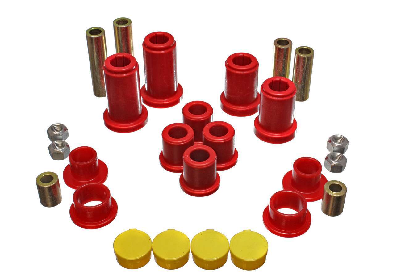 Energy Suspension Front Control Arm Bushing Set Silverado 1/2 Ton 4WD 99-04 3.3190G (Red)