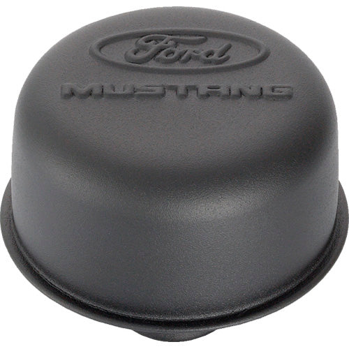 Ford Performance Black Steel Breather w/Mustang Logo 302-221