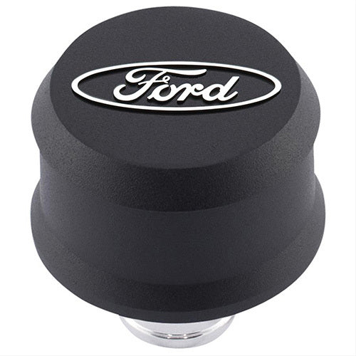 Ford Performance Valve Cover Breather w/Slant Edge Aluminum Black 302-435