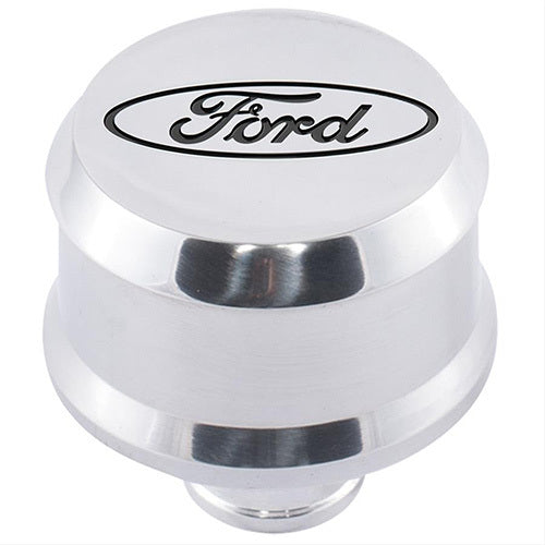 Ford Performance Valve Cover Breather w/Slant Edge Aluminum Polished 302-438