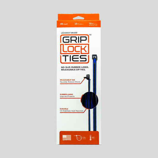 Grip Lock Ties 12" Blue (48 pack)