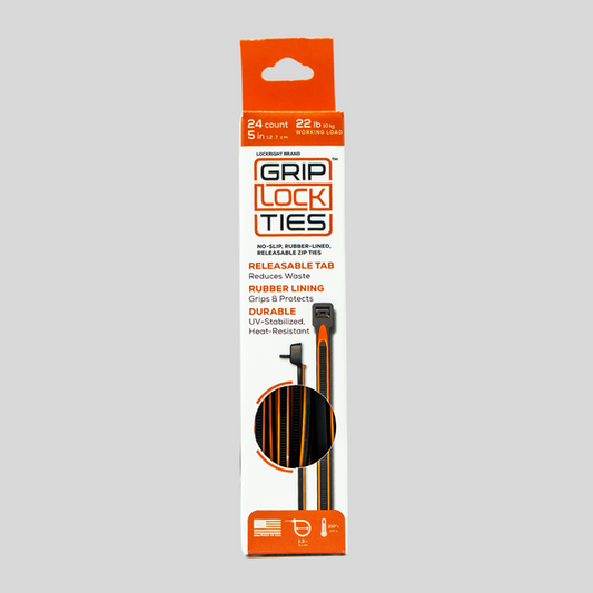 Grip Lock Ties 5" Orange (24 pack)