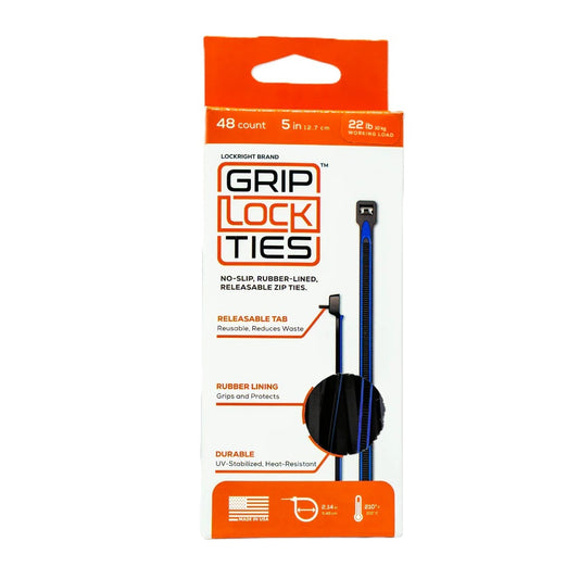 Grip Lock Ties 5" Blue (48 pack)
