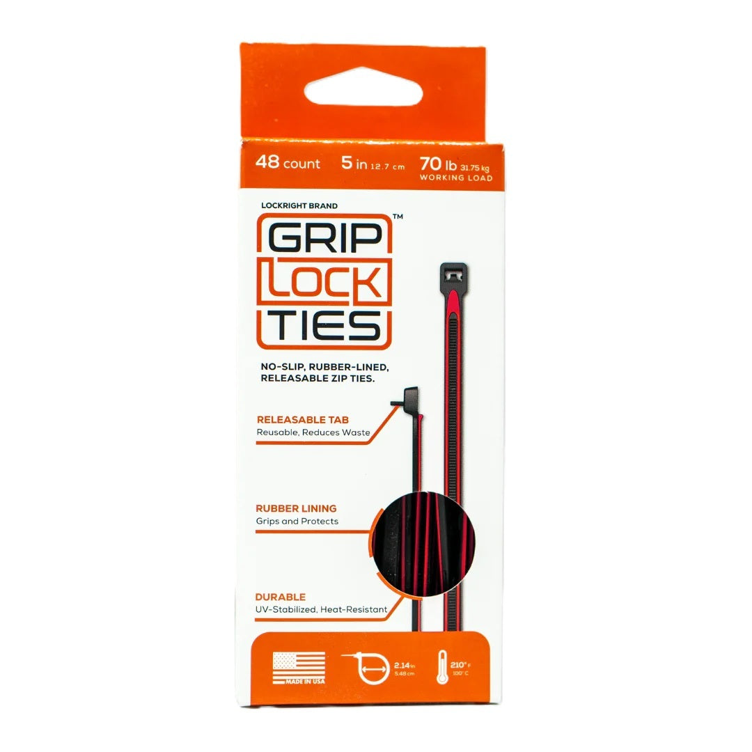 Grip Lock Ties 5" Orange (48 pack)