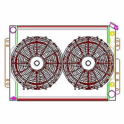 Griffin Radiator MegaCoolTube Combo Unit GM A & F Body CU-70009