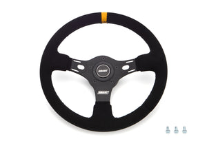 Grant 1080 Race Steering Wheel Suede 13" Yellow Stripe