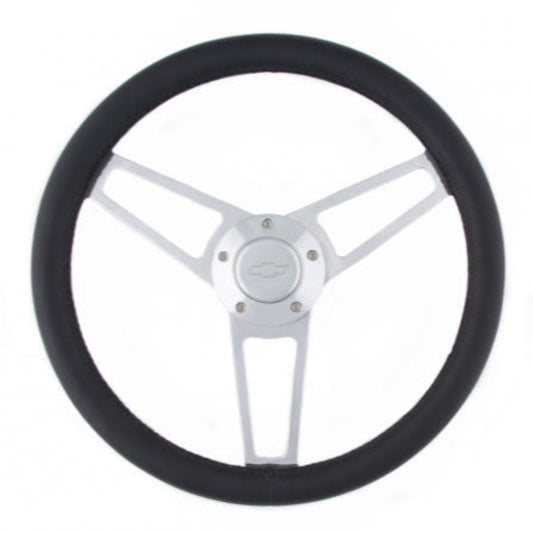 Grant 1901 Billet Series Leather Steering Wheel Chevy Logo