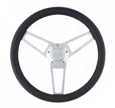 Grant 1901 Billet Series Leather Steering Wheel Chevy Logo