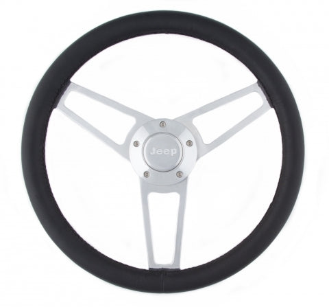 Grant 1904 Billet Series Leather Steering Wheel Jeep Logo