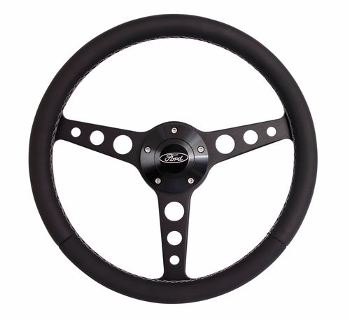 Grant 1927 Classic Series Black Steering Wheel Ford Logo/Install Kit