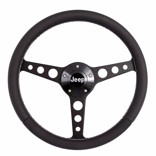 Grant 1929 Classic Series Black Steering Wheel Jeep Logo/Install Kit