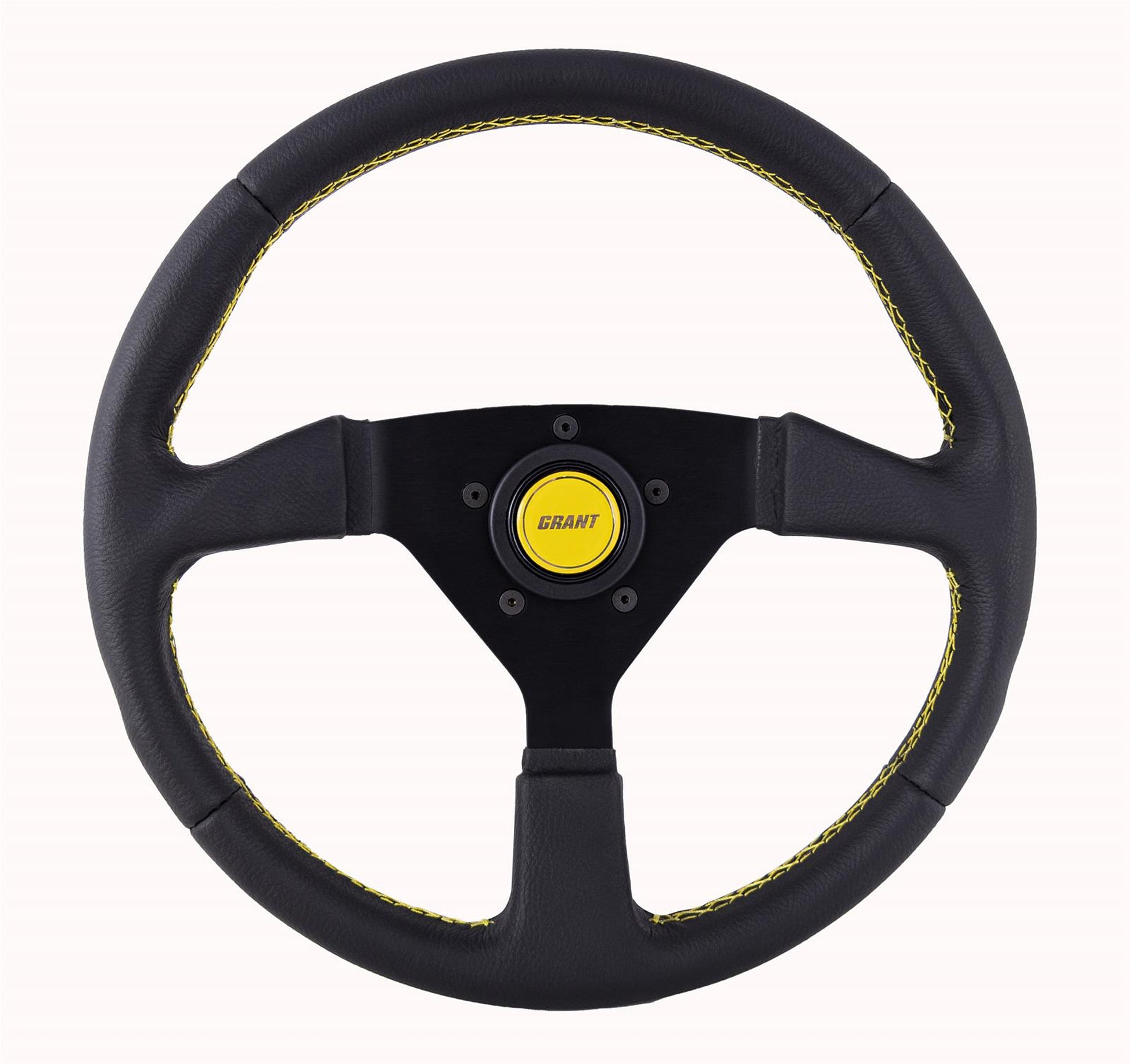 Grant Steering Wheel 13.75" Wrapped w/Yellow 627