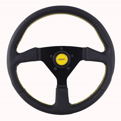Grant Steering Wheel 13.75" Wrapped w/Yellow 627