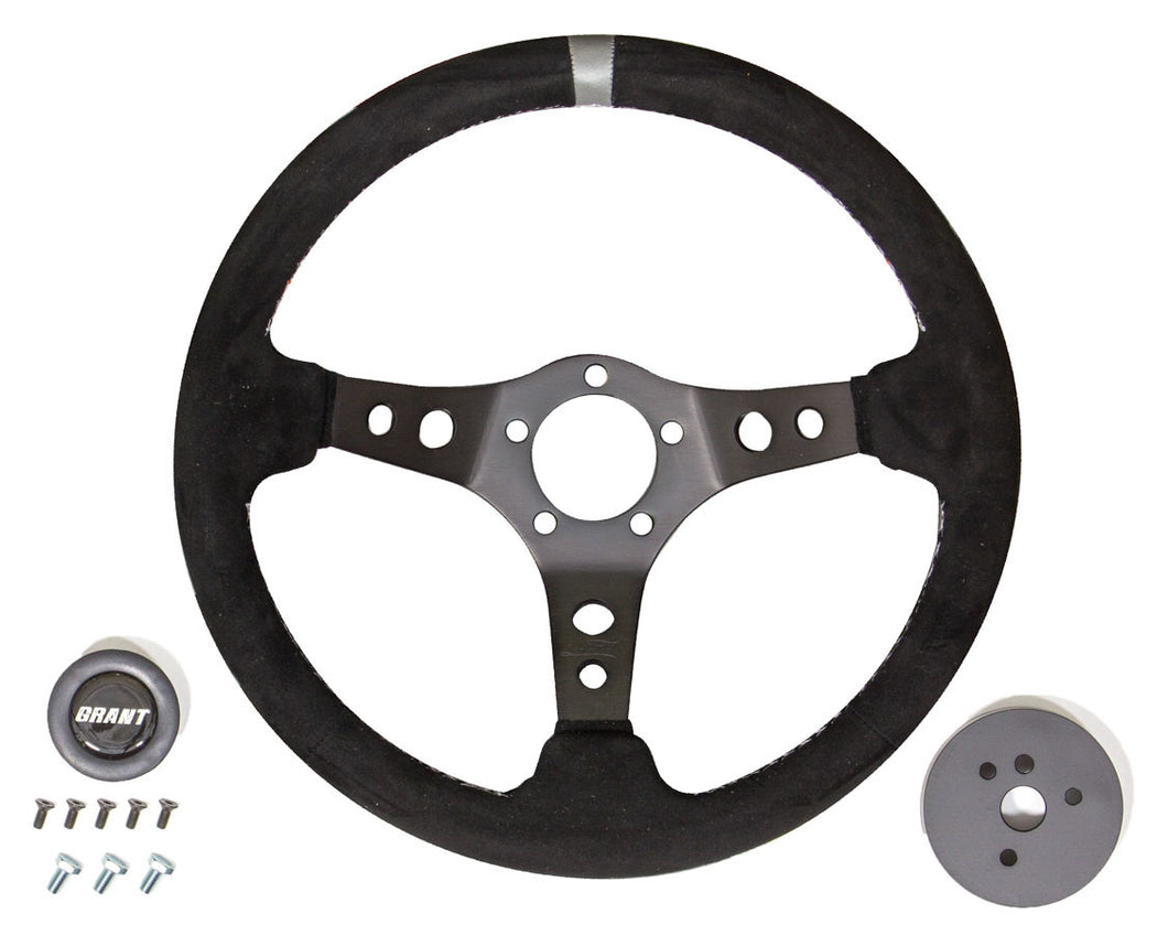 Grant 694 Suede Racing Steering Wheel w/Center Marker