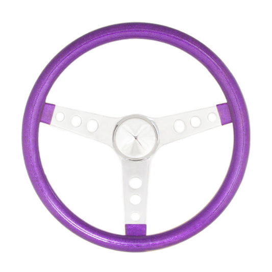Grant 8443 Steering Wheel Metal Flake Purple/Spoke Chrome 13.5"