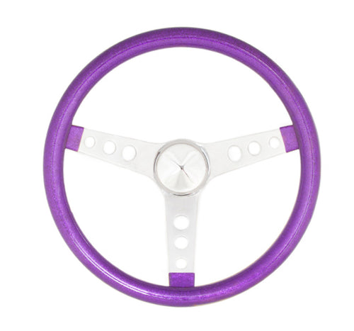 Grant 8443 Steering Wheel Metal Flake Purple/Spoke Chrome 13.5