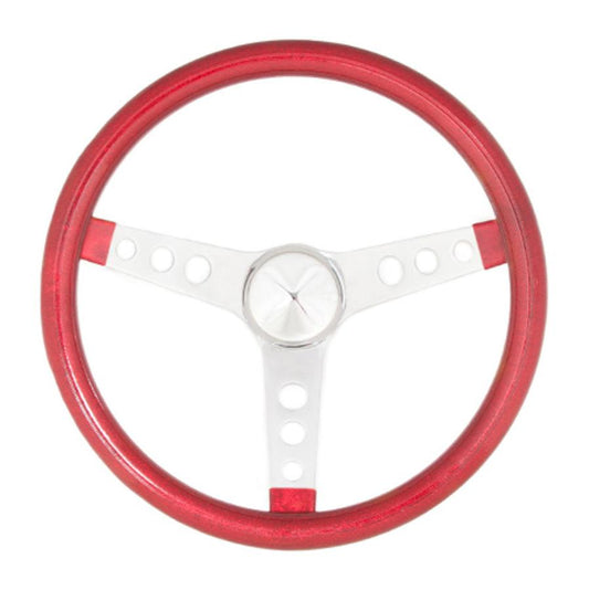 Grant 8445 Steering Wheel Metal Flake Red/Spoke Chrome 13.5"