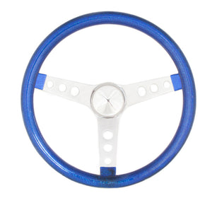 Grant 8446 Steering Wheel Metal Flake Blue/Spoke Chrome 13.5"