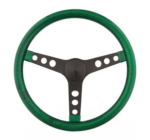 Grant 8452 Steering Wheel Metal Flake Green/Spoke Black 13.5