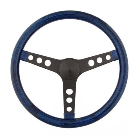 Grant 8456 Steering Wheel Metal Flake Blue/Spoke Black 13.5"