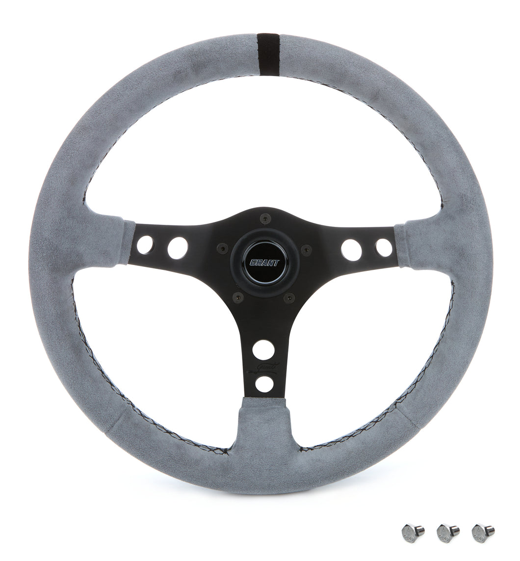 Grant 8514 Ultrasuede Steering Wheel Race Gray