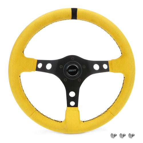 Grant 8517 Ultrasuede Steering Wheel Race Yellow