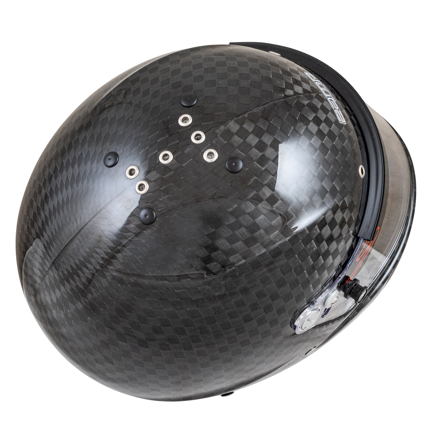 Zamp RZ-67D Dirt Carbon Helmet, SA2025 (Gloss Carbon), Top