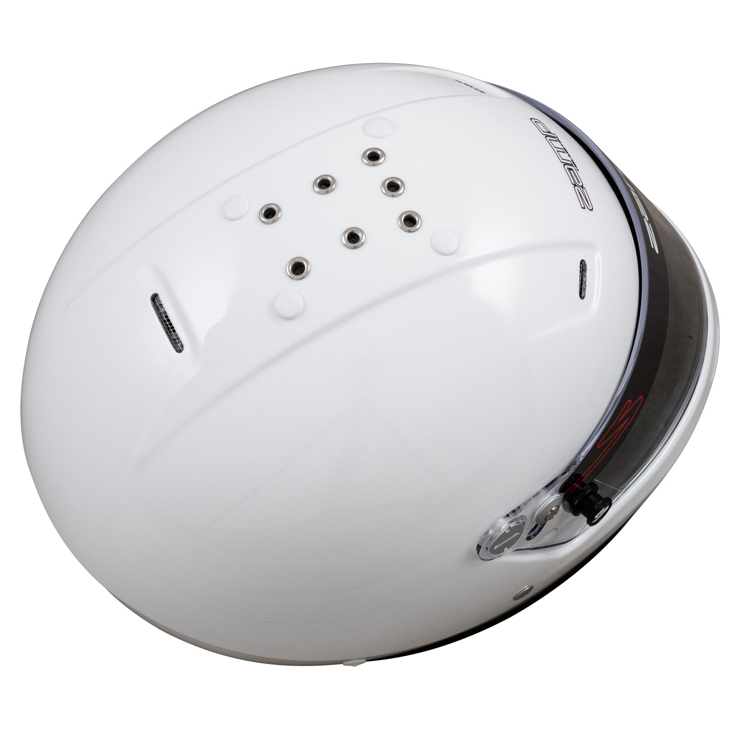 Zamp RZ-38 Helmet, SA-2025 (White), Top View