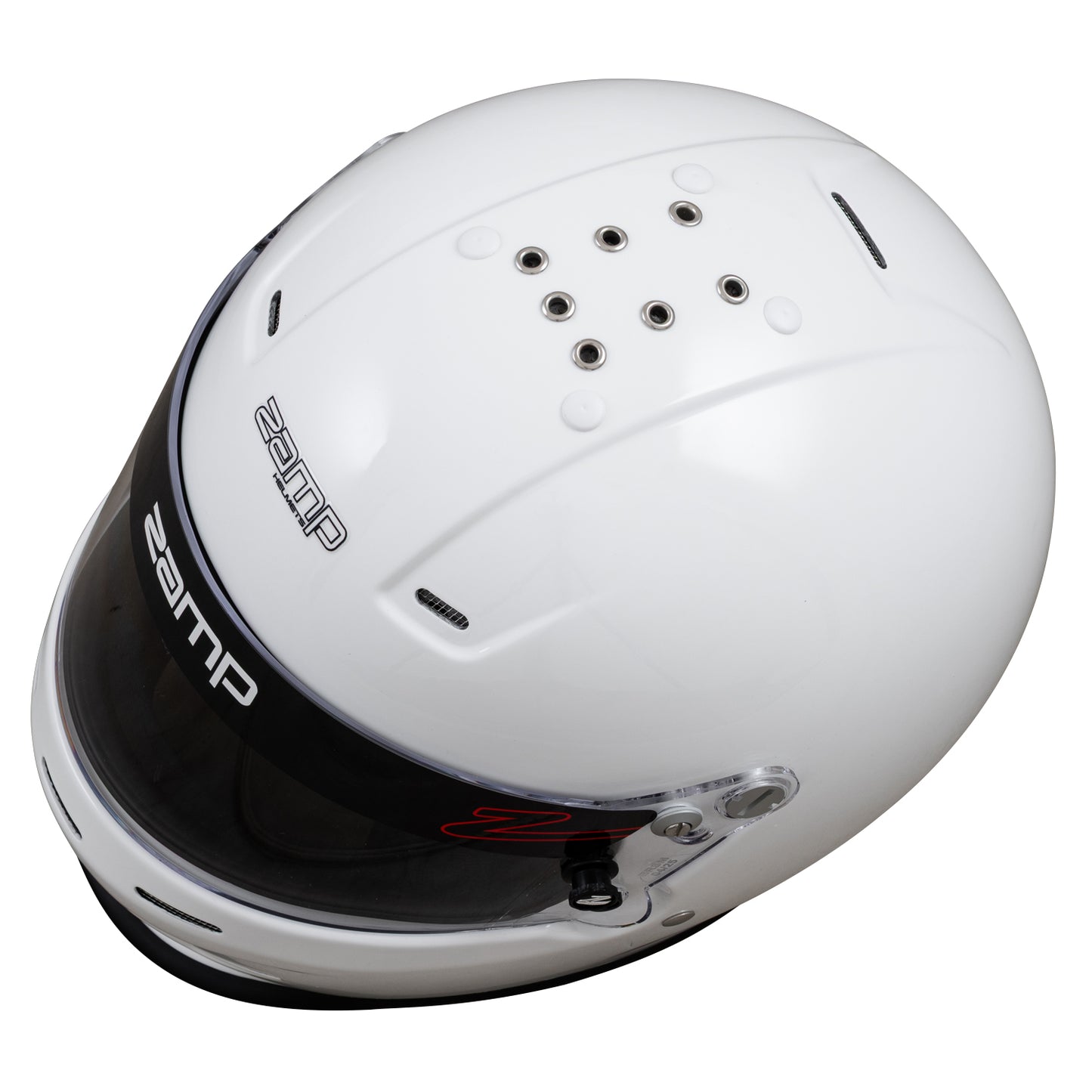 Zamp RZ-38 Helmet, Snell SA-2025 (White), Top View